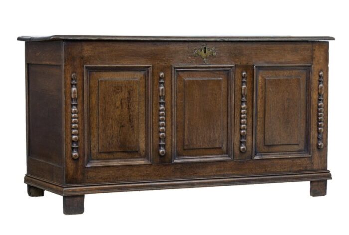 small 18th century english oak coffer 2