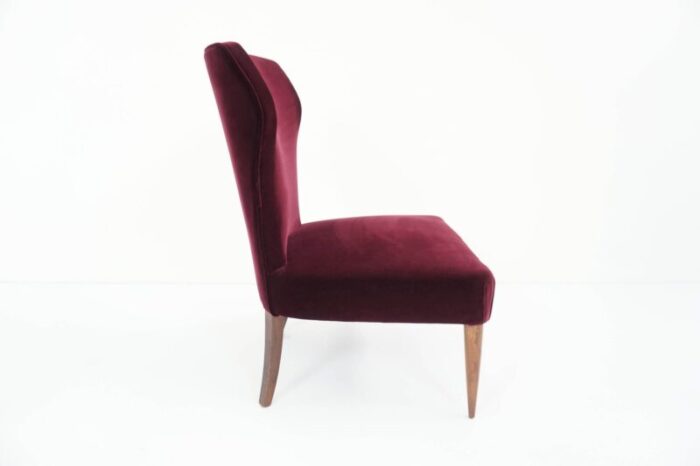 small italian velvet camera armchair 1950s 2