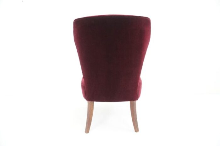 small italian velvet camera armchair 1950s 5