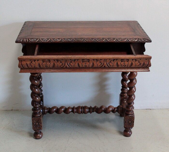 small vintage oak desk 5