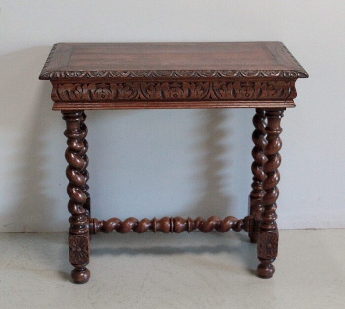 small vintage oak desk 6