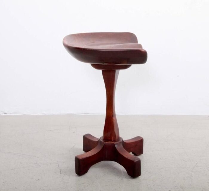 solid walnut stool by fred camp 1980s 5