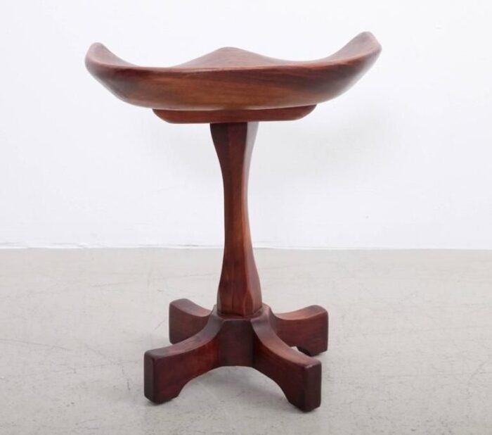 solid walnut stool by fred camp 1980s 6