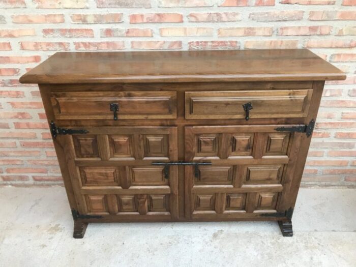 spanish baroque style carved walnut credenza 2