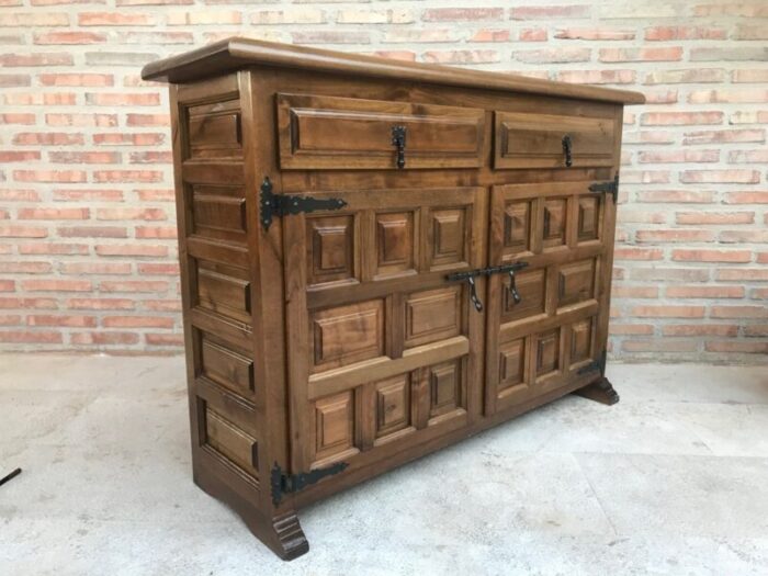 spanish baroque style carved walnut credenza 3