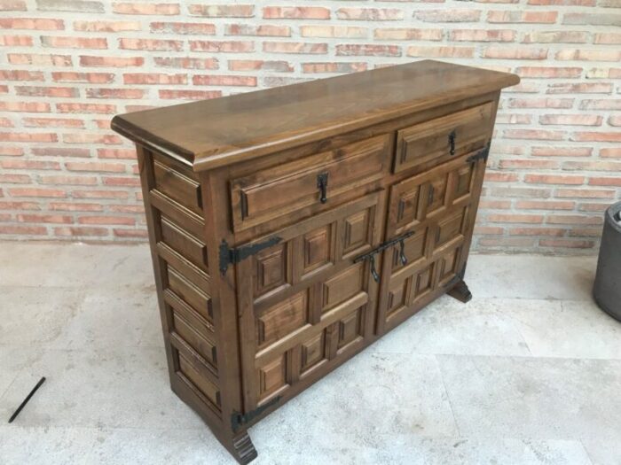 spanish baroque style carved walnut credenza 4