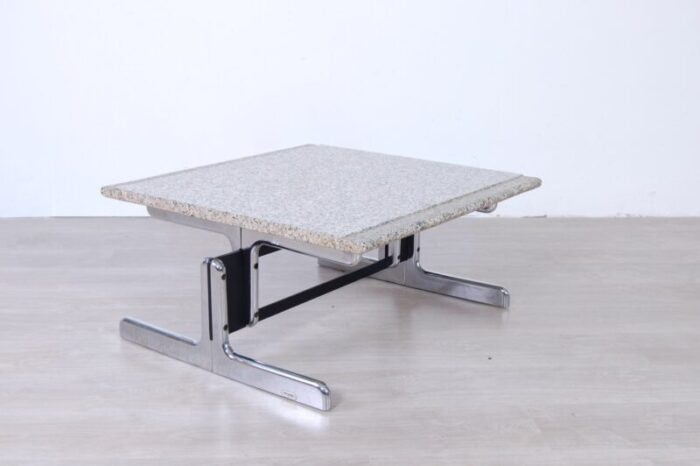 steel and granite coffee tables by ammannati vitelli for bruno brunati 1970s set of 2 1