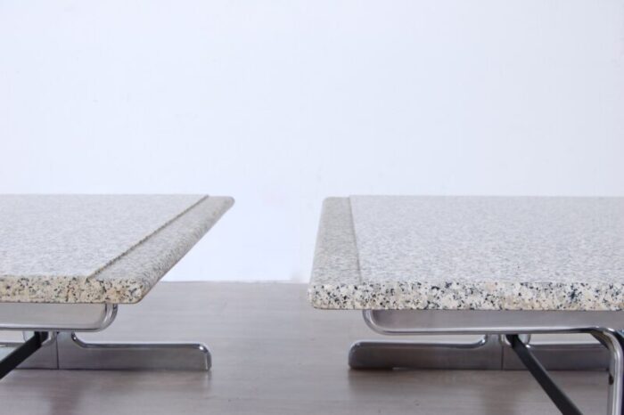 steel and granite coffee tables by ammannati vitelli for bruno brunati 1970s set of 2 11