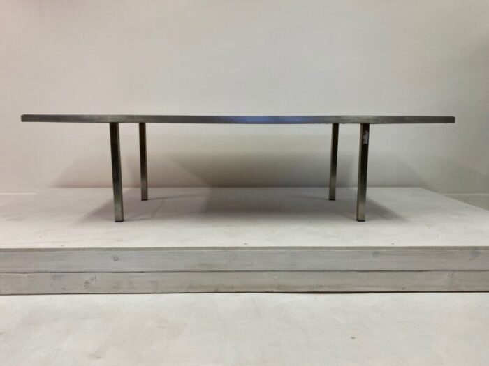 steel coffee table with enameled top by giorgio musoni 1970s 9