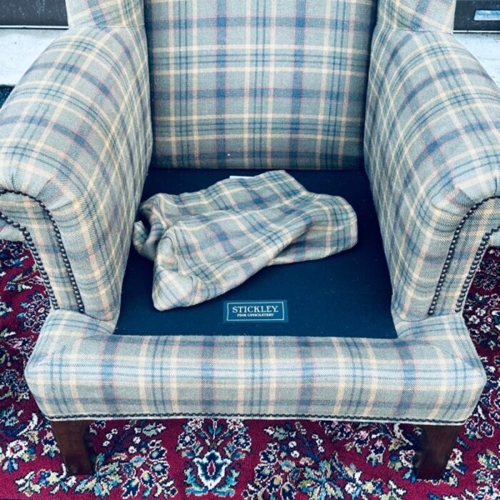 stickley fine upholstery pinehurst wing chair model 96 9706 ch 1935