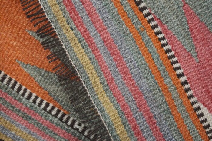 striped turkish kilim rug 0806