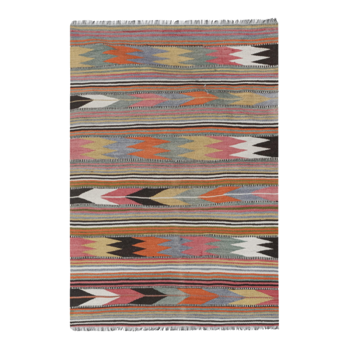 striped turkish kilim rug 0934