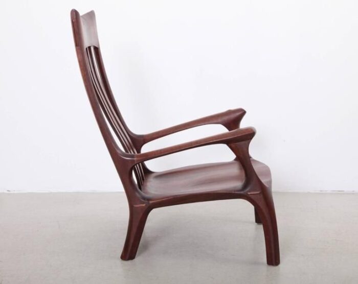 studio lounge chair in black walnut by ben rouzie 1960s 5