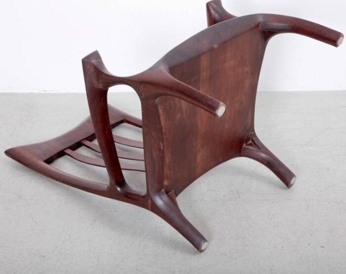 studio lounge chair in black walnut by ben rouzie 1960s 7