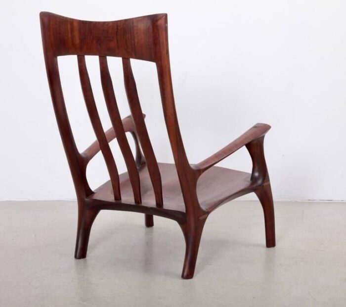 studio lounge chair in black walnut by ben rouzie 1960s 9