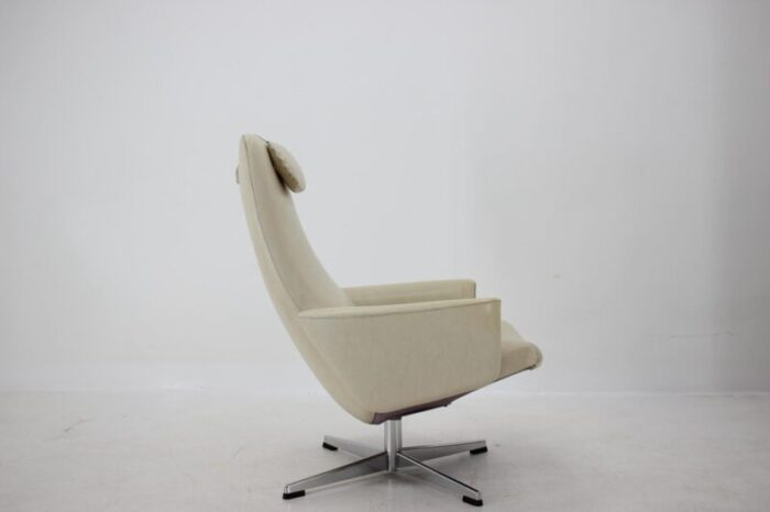 swedish beige swivel chair from asko 1970s 4