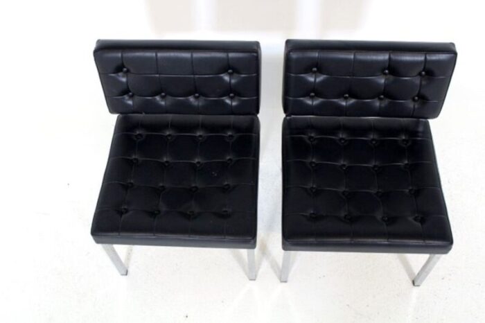 swedish faux leather lounge chairs 1950s 1950s set of 2 2