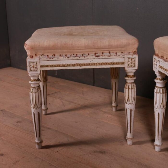 swedish painted stools 1920s set of 2 5