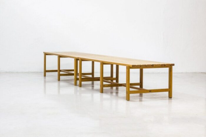 swedish pine benches 1960s set of 2 3