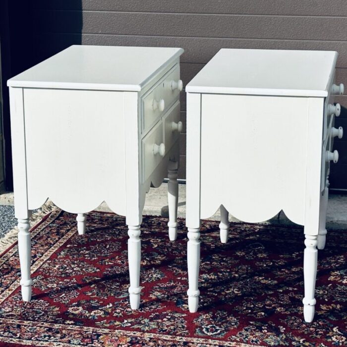 swedish style painted three drawer chests by lexington furniture a pair 2865