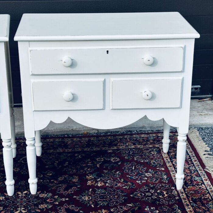 swedish style painted three drawer chests by lexington furniture a pair 3125