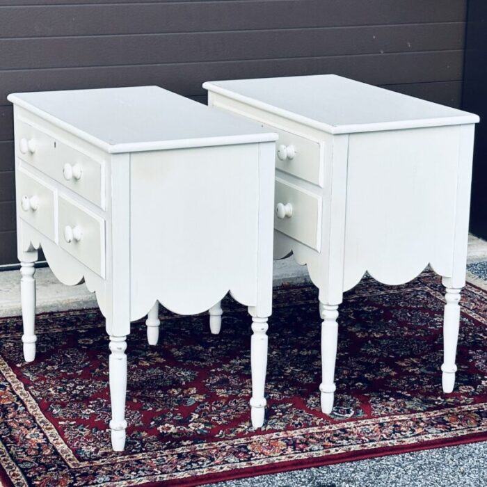 swedish style painted three drawer chests by lexington furniture a pair 4703