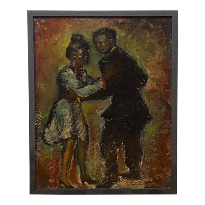 swinging harmony a black dancers couple by edgar okiechle oil painting 0120