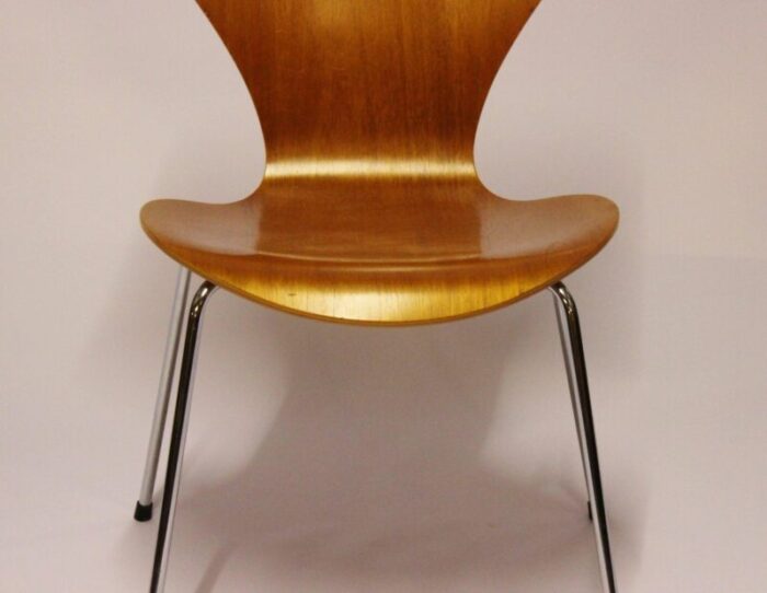 teak 3107 dining chairs by arne jacobsen for fritz hansen 1996 set of 2 5