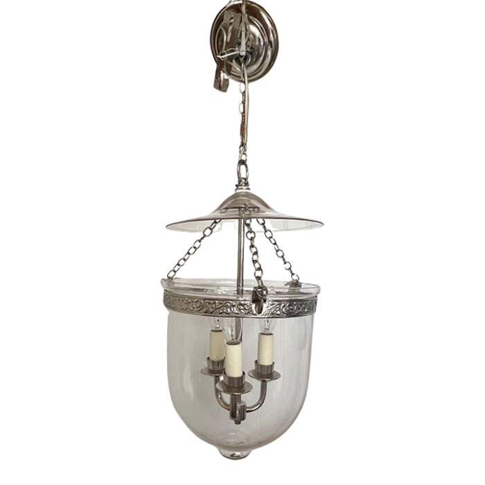 transitional clear glass hundi style pendant small 0844