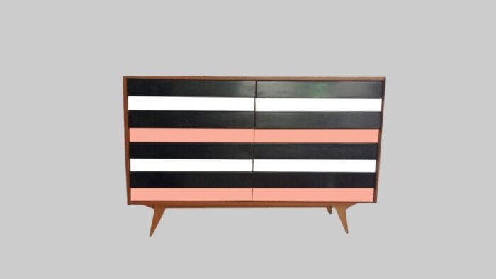 trendy black and pink sideboard 1950s 1