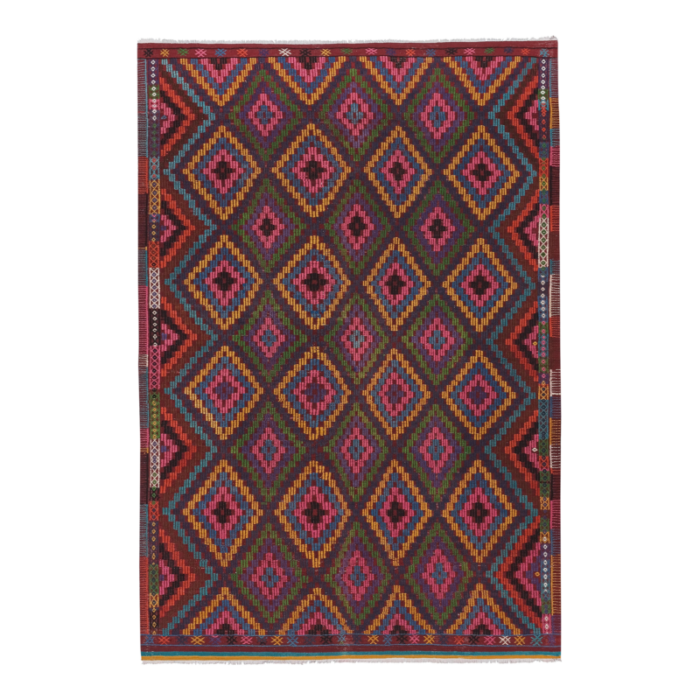 turkish geometric kilim rug 58 x 88 0186