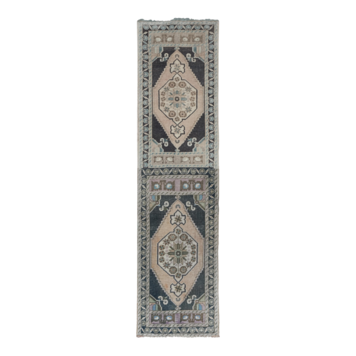 turkish oushak rug yastik accent rug with soft color 2106