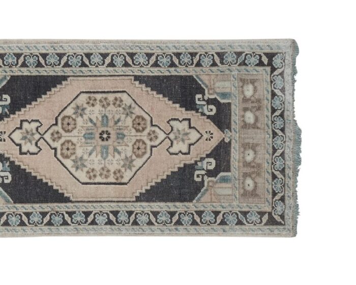 turkish oushak rug yastik accent rug with soft color 8558