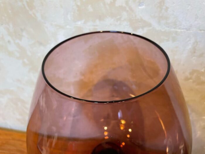 vintage 1960s xl murano attributed glass goblet vase 7072