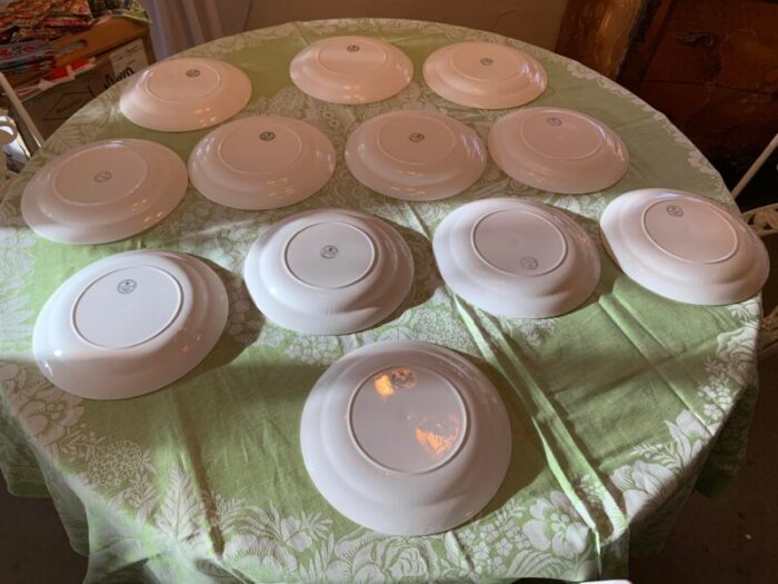 vintage adams real english ironstone farmhouse plates set of 12 8778