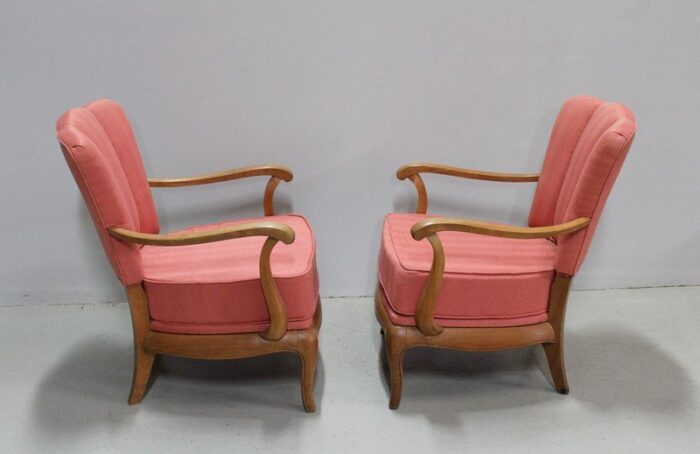 vintage armchairs 1940s set of 2 6