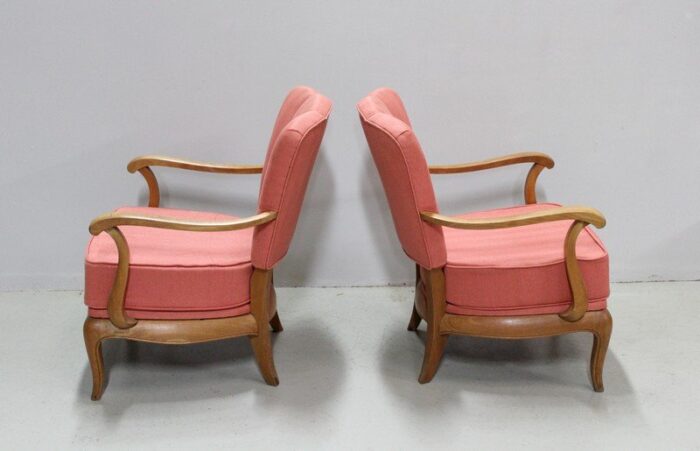 vintage armchairs 1940s set of 2 7