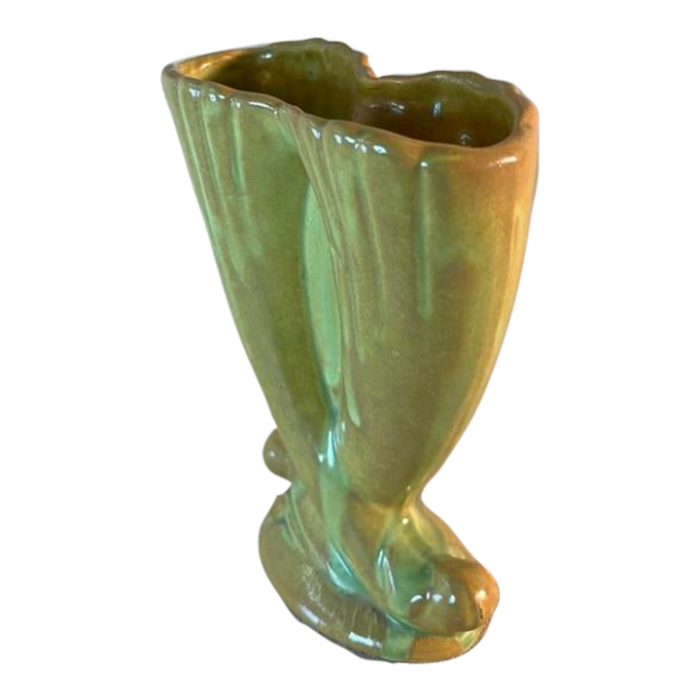 vintage art deco inspired ceramic double vase 8371