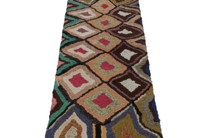 vintage azilal moroccan style runner rug with patterns from rug and kilim 2219