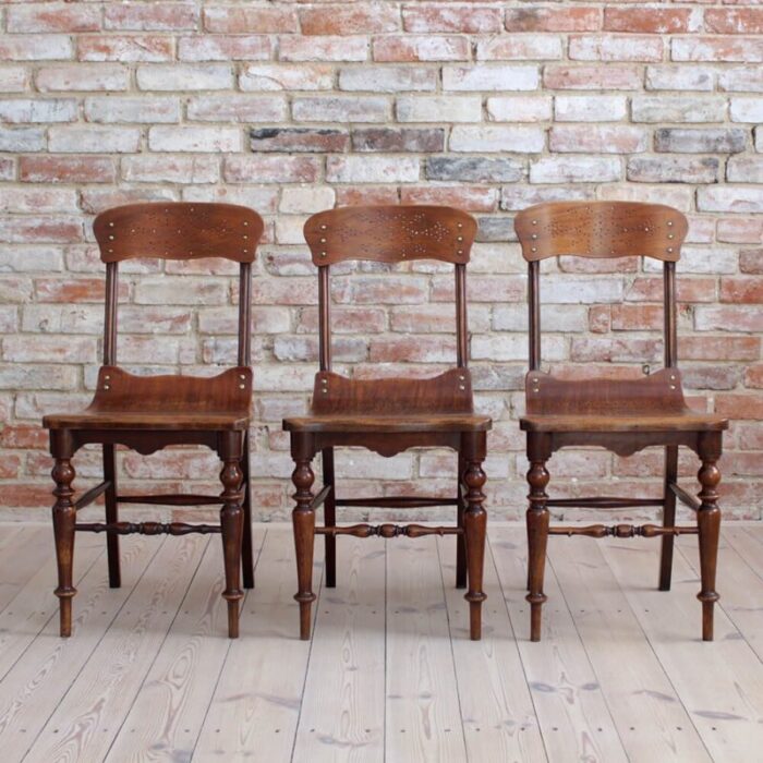 vintage bent plywood dining chairs set of 3 2