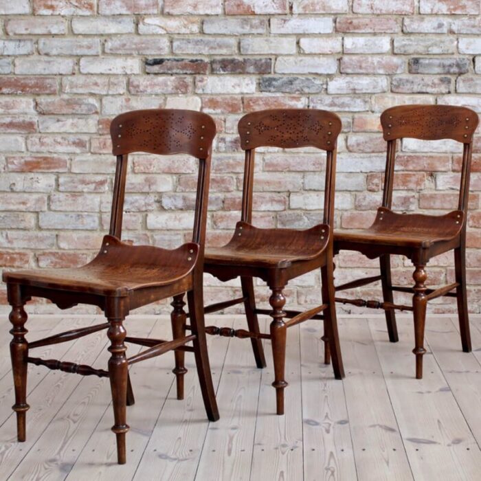 vintage bent plywood dining chairs set of 3 3