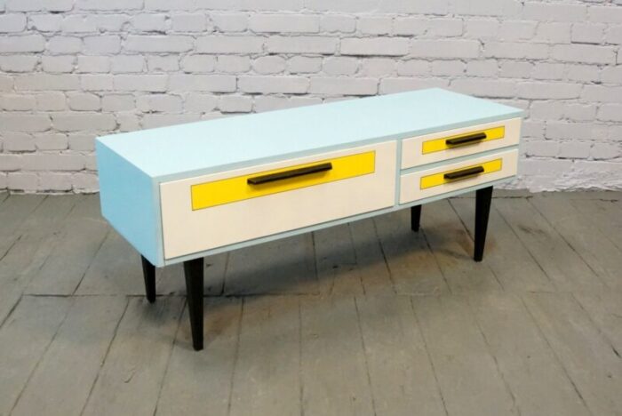 vintage blue dresser 1970s 7