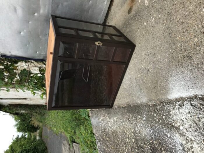 vintage brown cabinet 1950s 1