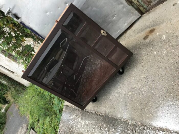 vintage brown cabinet 1950s 4