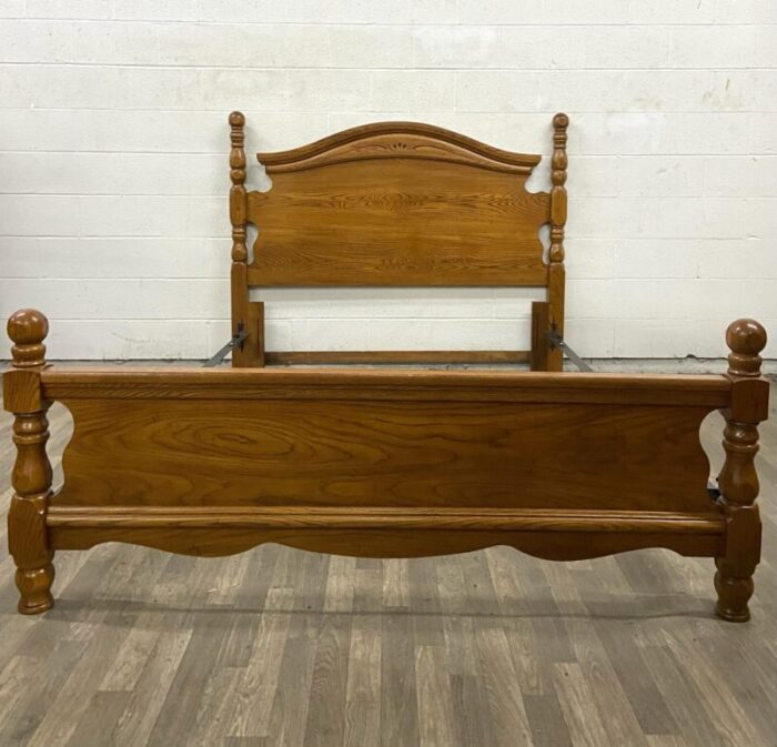 vintage convertible queen or full size traditional style cannonball bed 9430