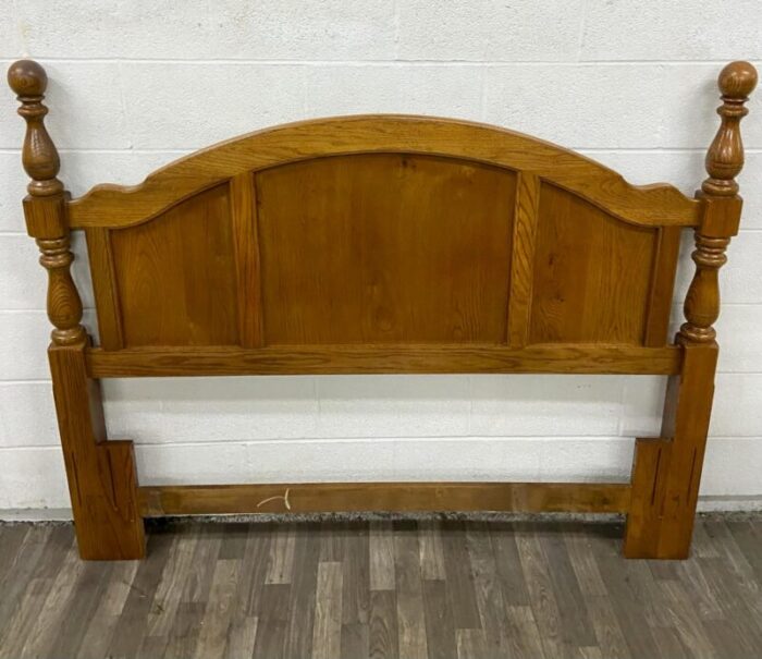 vintage convertible queen or full size traditional style cannonball headboard 0238