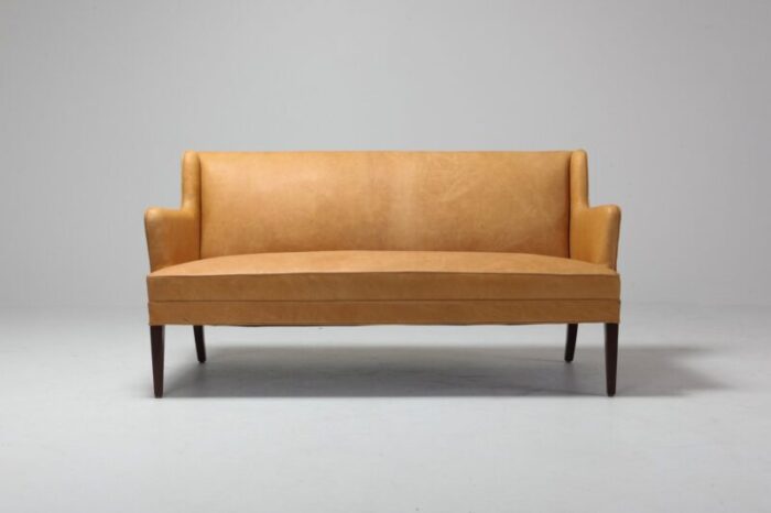 vintage danish leather sofa 1960s 3