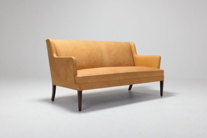 vintage danish leather sofa 1960s 7