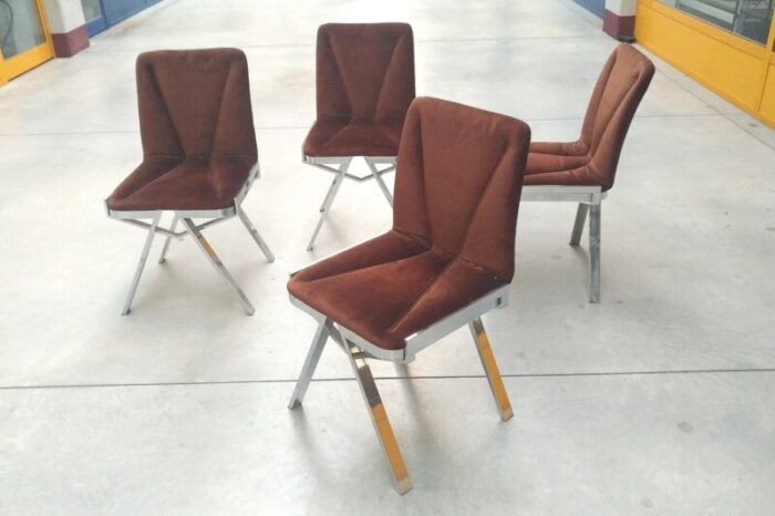 vintage dining chairs 1970s set of 4 3 1