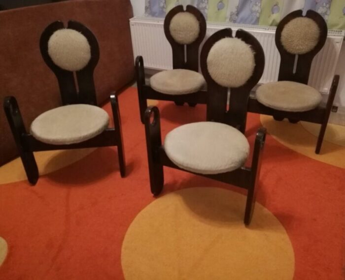 vintage dining chairs table by szeleczky 1960s set of 5 15